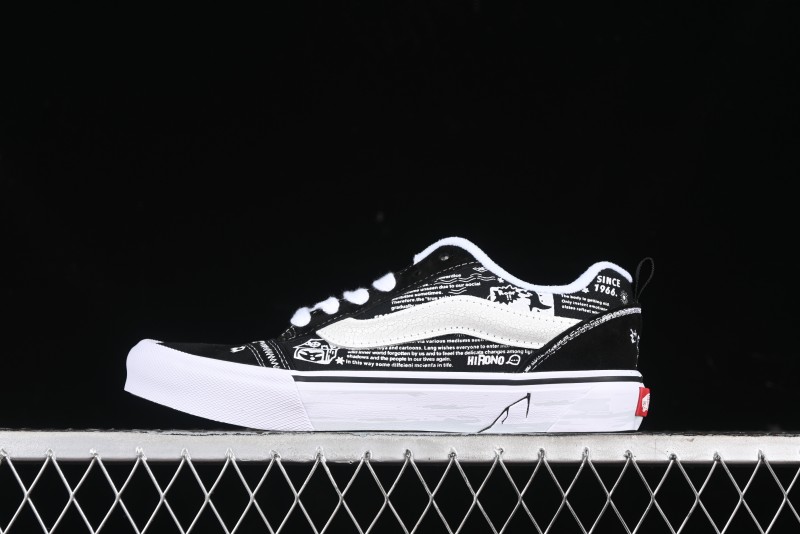 Vans HIRONO x Vans Knu Skool Bubble Mart Xiao Ye Graffiti Low-Top Casual Skate Shoes - VN0009QWFGI