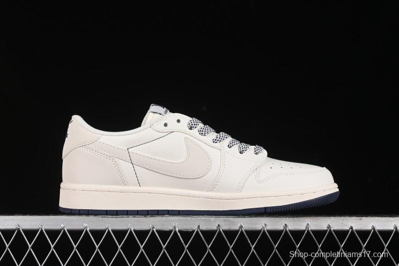 Nike Travis Scott x Fragment Design x Air Jordan 1 Low OG SP AJ1 LV Collaboration - XZ1268-003