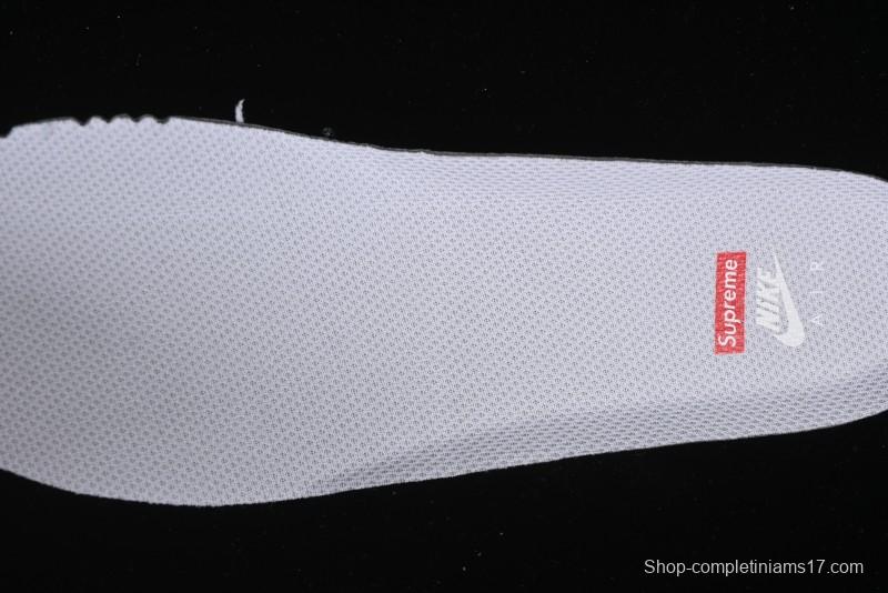 Supreme x Nike Air Force 1 '07 Low Casual Sneakers with Broken Swoosh and Anime-Inspired Spray Paint Design - CU9225-101