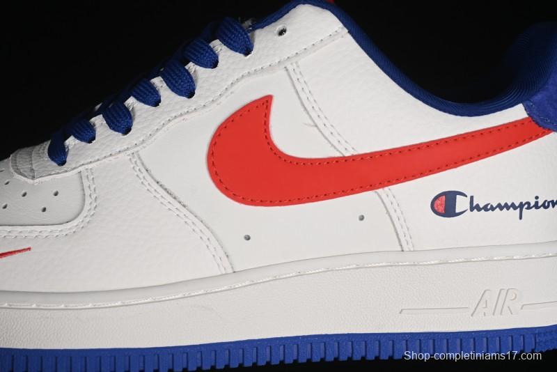 Nike Air Force 1 '07 Low Champion Collaboration - Blue White Red Low-Top Casual Sneakers - KK1988-002