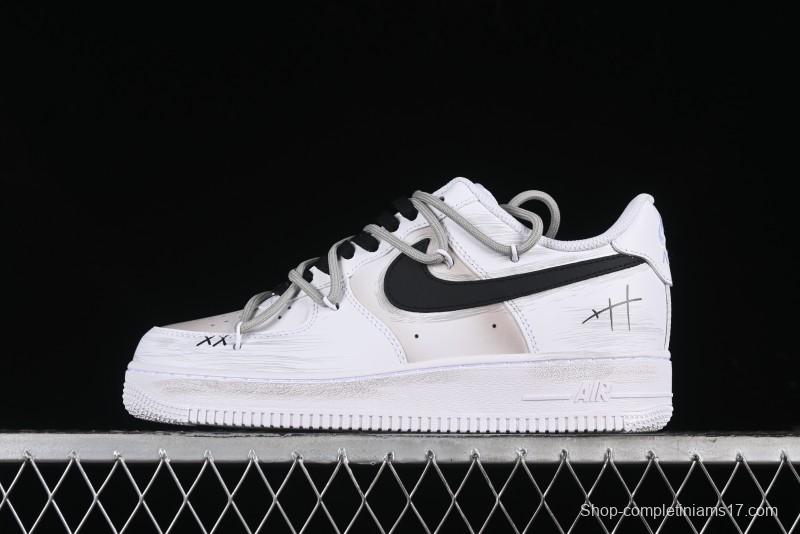 Nike Air Force 1 '07 Low Retro Street Spray Paint Anime Theme Maillard Style Casual Sneakers with Strap - ZH0316-039