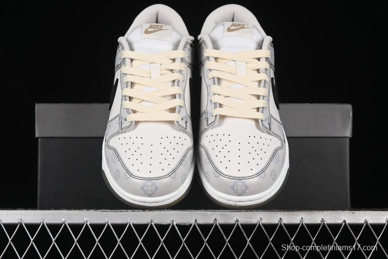 Nike Dunk Low Retro Casual Sneakers with Ancient Tang Print Design - FJ4188-001