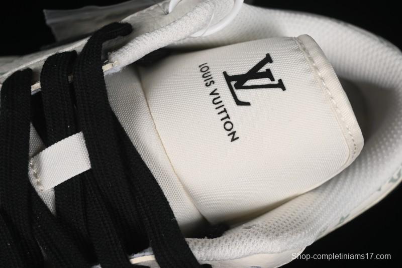 Nike Air Jordan 1 Low AJ1 LV Collaboration - Printed Dark Blue Swoosh High-End Custom Retro Basketball Shoes - WG8850-009