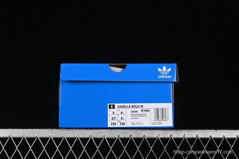 Adidas Originals Gazelle Bold IG4389 Low-Top Sneakers with Thick Sole for Slip Resistance and Durability
