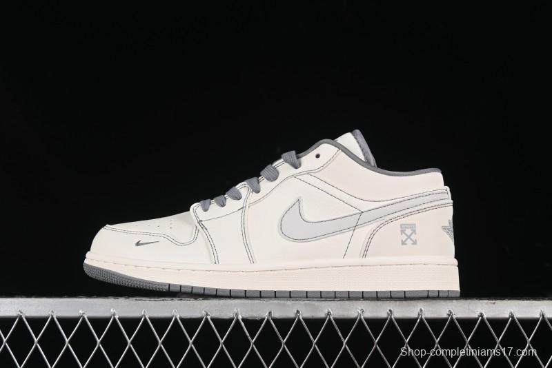 Nike Air Jordan 1 Low OFF-WHITE Collaboration Retro Basketball Shoes - CF3688-022
