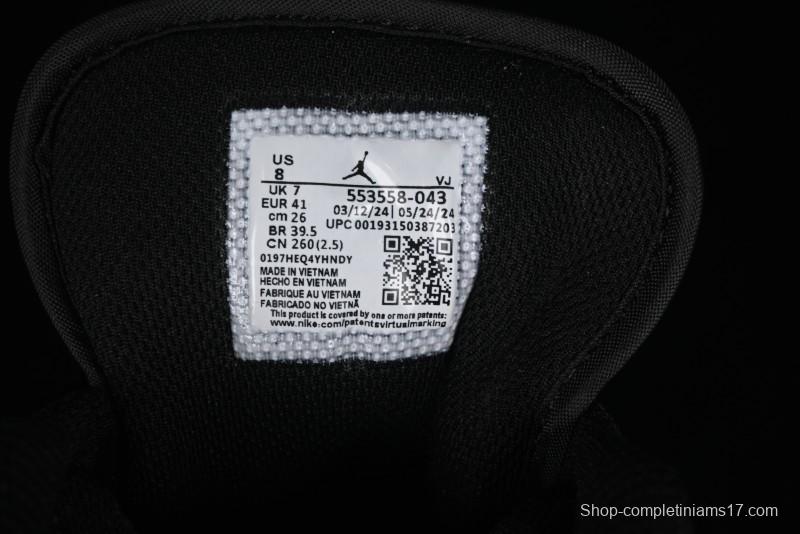 Nike Air Jordan 1 Low Retro Basketball Shoes in Black and White - 553558-043