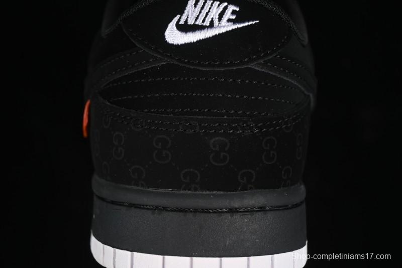Nike SB Dunk Low Gucci Collaboration Dark Floral Pattern Anniversary Custom Low-Top Casual Sneakers - FC1688-140