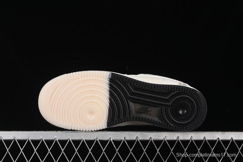 Nike Air Force 1 '07 Low Supreme Collaboration - White Black Two-Tone Low-Top Casual Sneakers - BB7577-217