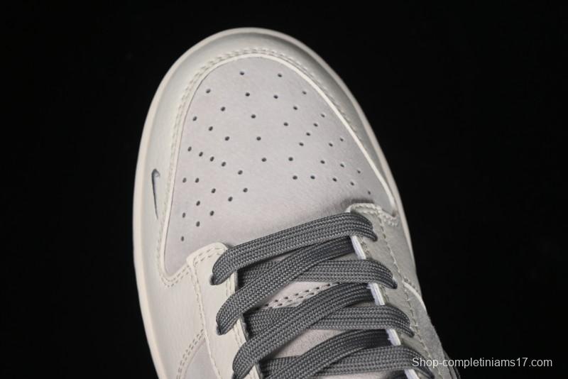 Nike SB Dunk Low Stussy Collaboration - Off White Grey Pig Anniversary Custom Low-Top Casual Skate Shoes - XX2025-888