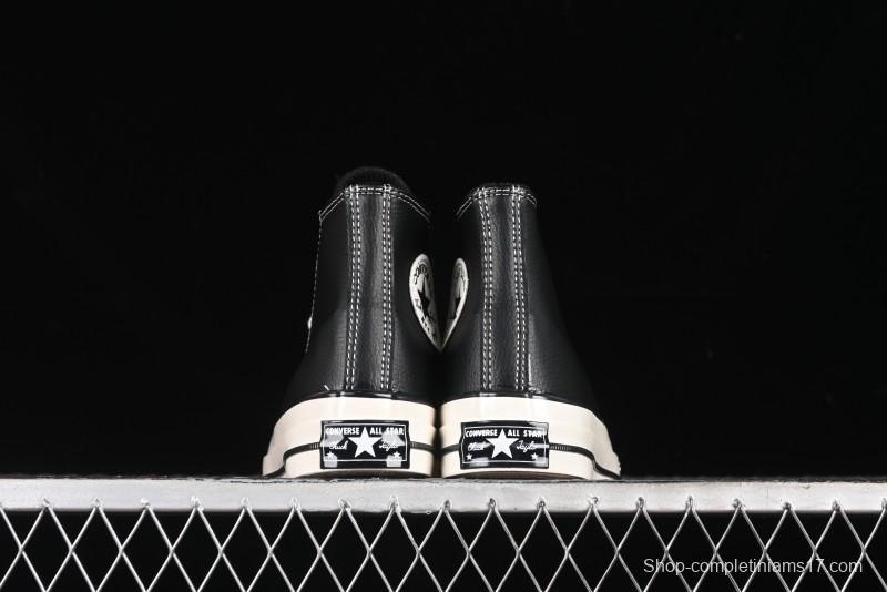 Converse Chuck 70s High Top Canvas Sneakers with Fur Lining in Black & White - A13863C