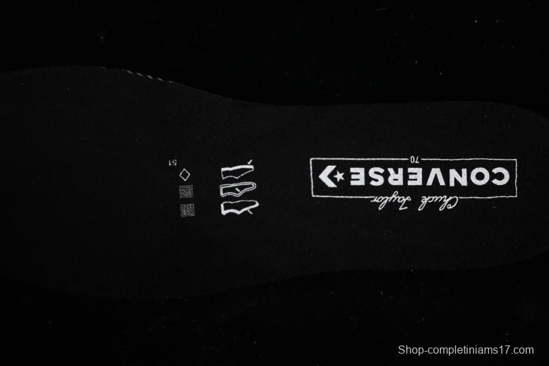 Converse Chuck 70s High Top Canvas Sneakers with Fur Lining in Black & White - A13863C