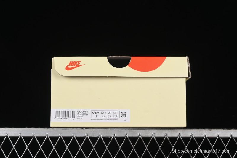 Nike Travis Scott x Fragment Design x Air Jordan 1 Low OG SP AJ1 Retro Sneakers - XZ3398-002