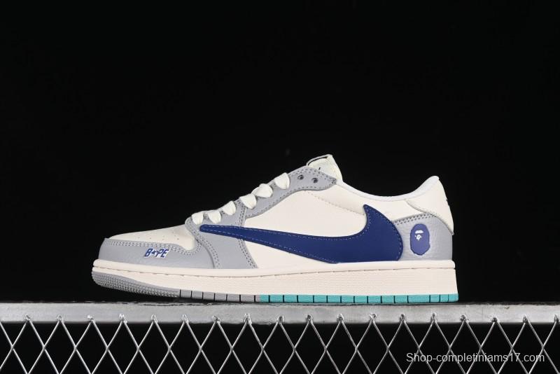 Nike Travis Scott x Fragment Design x Air Jordan 1 Low OG SP AJ1 Bape Collaboration - LJ5188-021