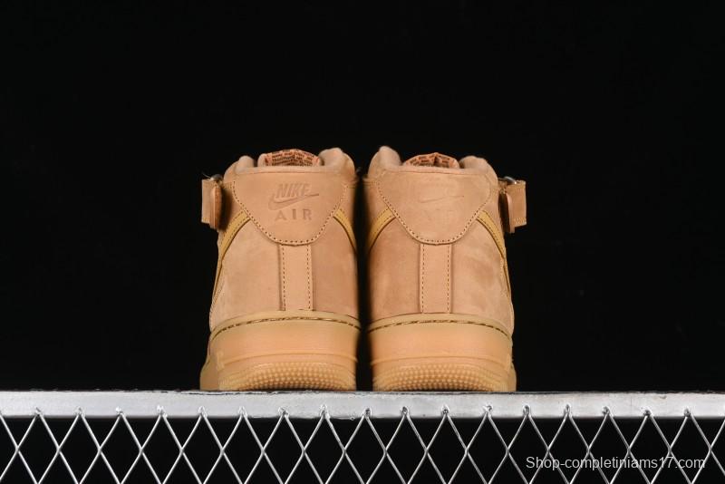 Nike Air Force 1 '07 Mid Suede Casual Sneakers in Wheat - DJ9158-200