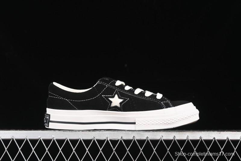 Converse One Star J Vtg Suede Low-Top Casual Sneakers in Retro Black and White - M.C3