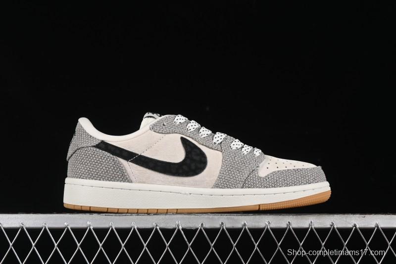 Nike Travis Scott x Fragment Design x Air Jordan 1 Low OG SP AJ1 Sneakers - JH6089-006