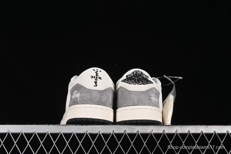 Nike Travis Scott x Fragment Design x Air Jordan 1 Low OG SP AJ1 Retro Sneakers - XY2688-124