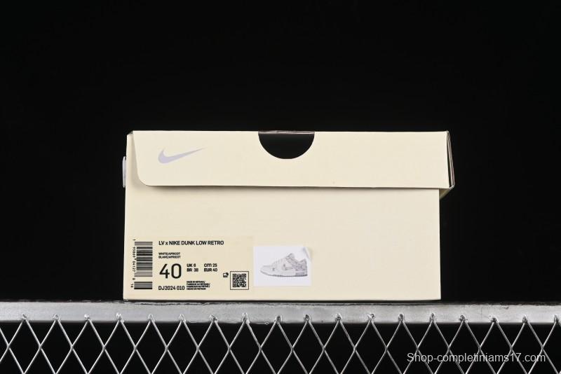 Nike SB Dunk Low LV Collaboration - Purple Denim with White and Purple Swoosh Anniversary High-End Custom Low-Top Casual Sneakers - DJ2024-010