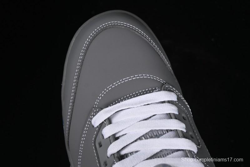 Nike Air Jordan 5 Retro Basketball Shoes with Grey Wolf Colorway - 136027-005