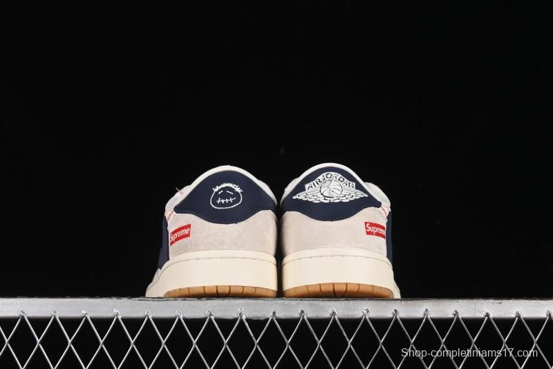 Nike Travis Scott x Fragment Design x Air Jordan 1 Low OG SP AJ1 Supreme Collaboration - JH6088-613