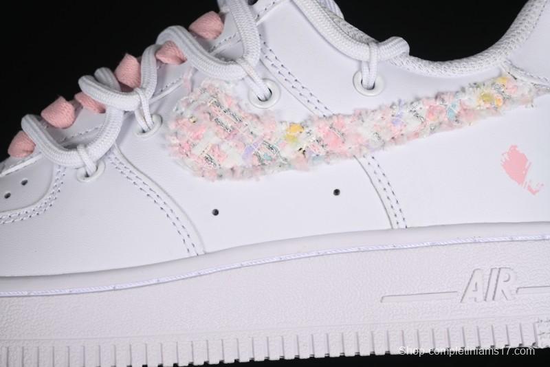 Nike Air Force 1 '07 Low Pink Chanel-Inspired Casual Sneakers - DH9999-334