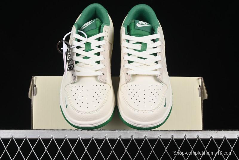 Nike SB Dunk Low Gucci Collaboration - Custom White Swoosh Leather Patch Anniversary Edition Low-Top Casual Skate Shoes - KK1688-052