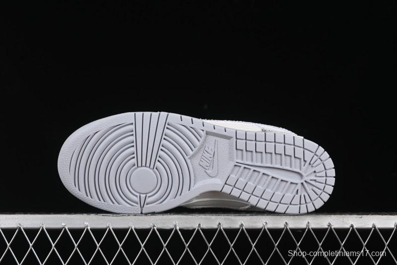 Nike SB Dunk Low LV Collaboration - Purple Denim with White and Purple Swoosh Anniversary High-End Custom Low-Top Casual Sneakers - DJ2024-010