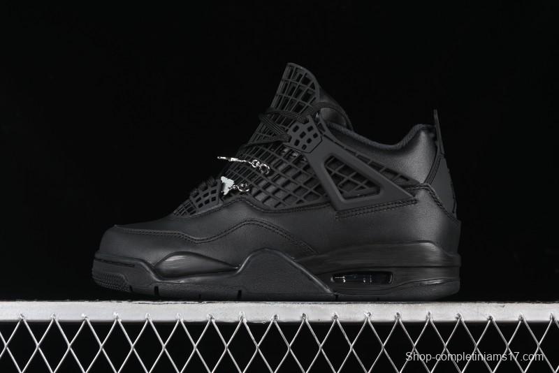 Nike Air Jordan 4 Retro Basketball Shoes with Mesh Design - FV7251-001