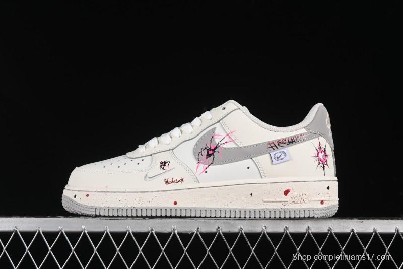 Nike Air Force 1 '07 Low Halloween Edition "Mercury Spider" Casual Sneakers - FB1893-333
