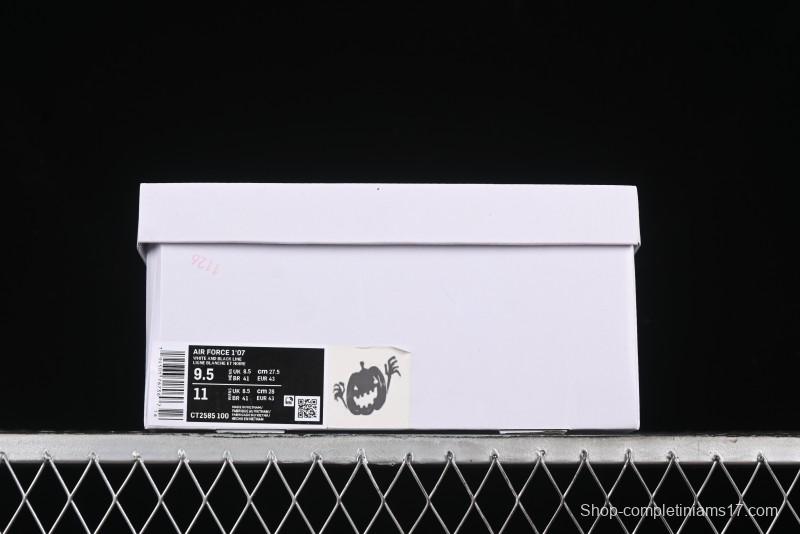 Nike Air Force 1 '07 Low Casual Sneakers with Black and White Hand-Drawn Anime Design - CT2585-100