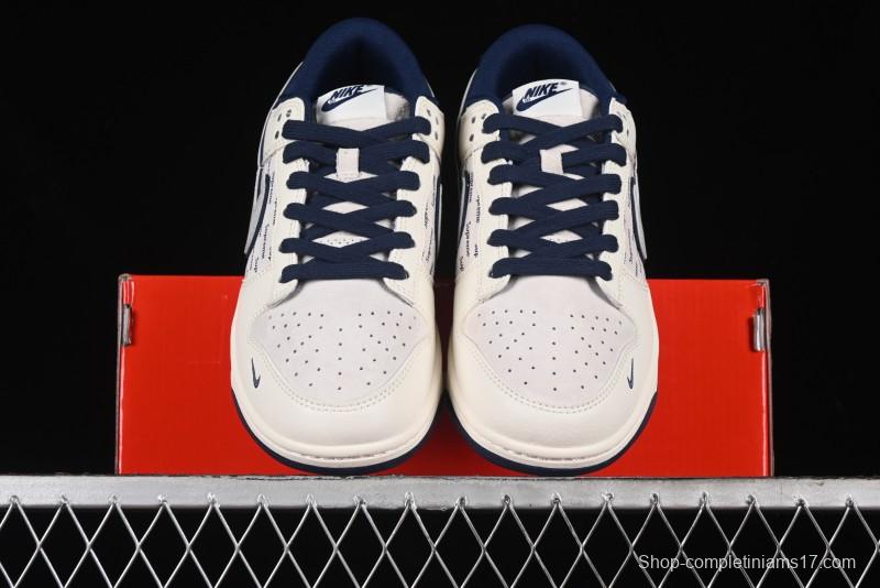 Nike SB Dunk Low Supreme Collaboration - Off-White Double Swoosh Anniversary Custom Low-Top Casual Sneakers - XX2025-288