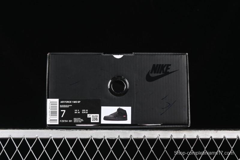 Nike Supreme x Air Force 1 Mid Casual Sneakers - FZ8784-001