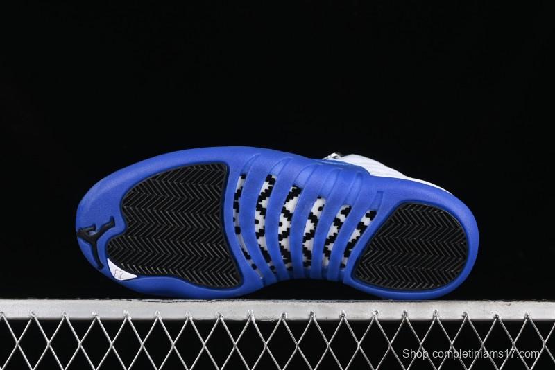 Nike Air Jordan 12 Retro Basketball Shoes in White and Blue - CT8013-140