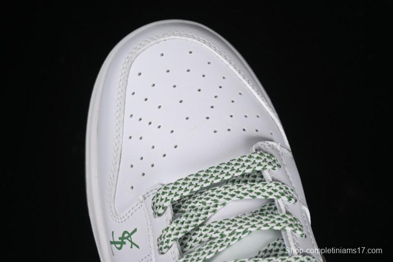 Nike SB Dunk Low YSL Series - White Green Brown Swoosh Anniversary High-End Custom Low-Top Casual Sneakers - GF2409-169