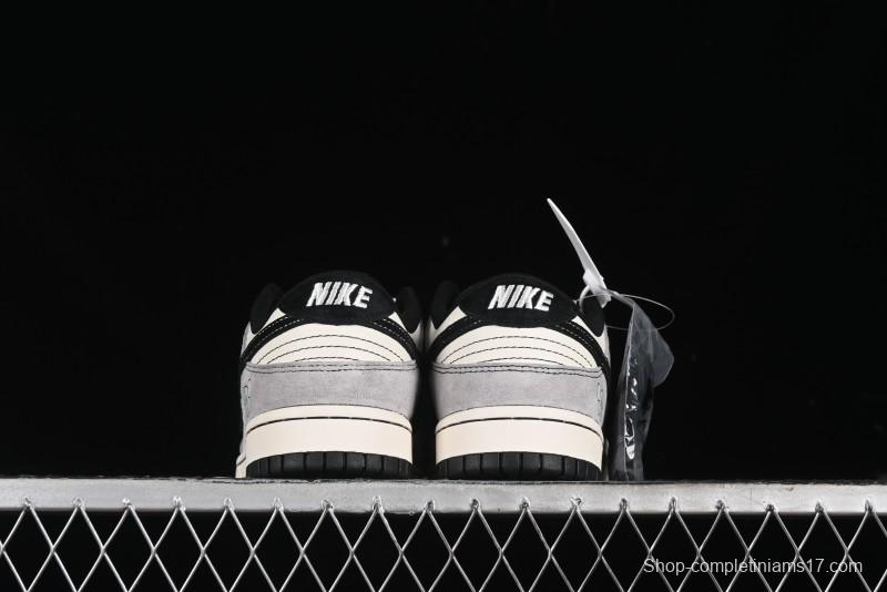 Nike SB Dunk Low KAWS Series - Grey White Black Swoosh Anniversary High-End Custom Low-Top Casual Skate Shoes - MM1089-015