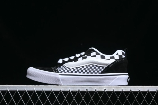 Vans Knu Skool Checkerboard Low Top Retro Casual Vulcanized Sneakers - VN0009QCIVG