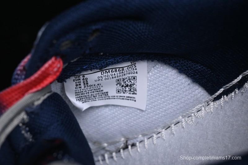 Nike SB Dunk Low Supreme Collaboration - Grey White Dark Blue Swoosh Anniversary High-End Custom Low-Top Casual Skate Shoes - DM6868-005