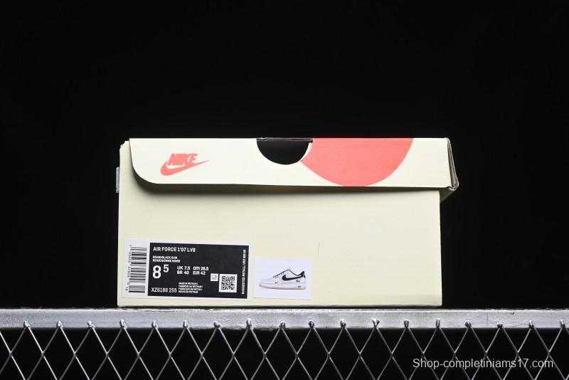 Nike Air Force 1 '07 Low Stussy Collaboration - Beige Black Hook Gum Sole Low-Top Casual Sneakers - XZ6188-255