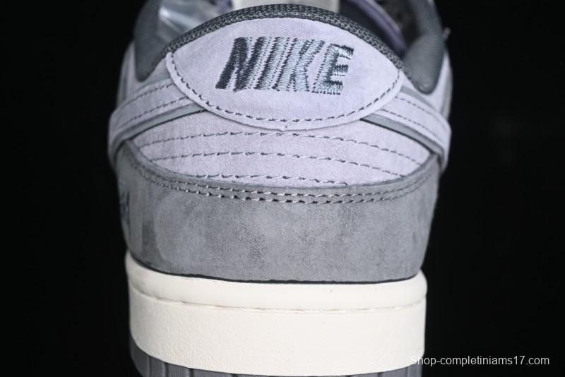 Nike SB Dunk Low Stussy Collaboration - Granite Grey Anniversary Custom Low-Top Casual Skate Shoes - XS1086-008