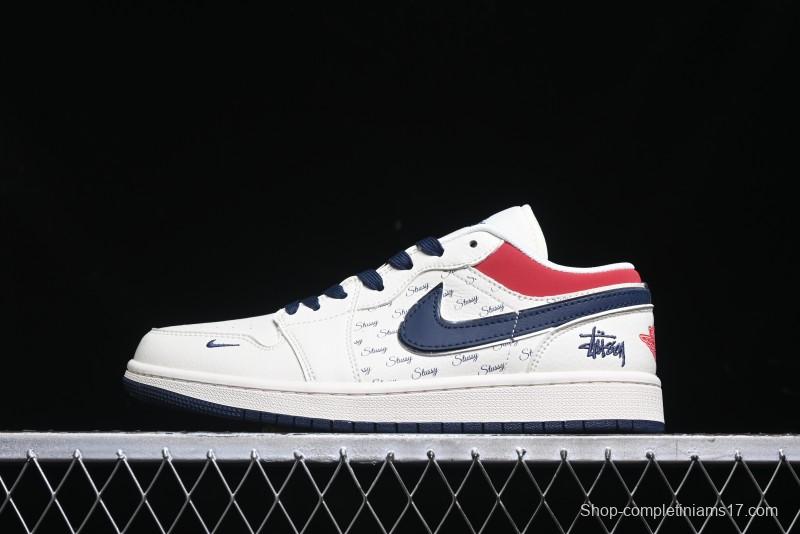 Nike Air Jordan 1 Low AJ1 Stussy Collaboration - Retro Basketball Shoes - XX3318-566