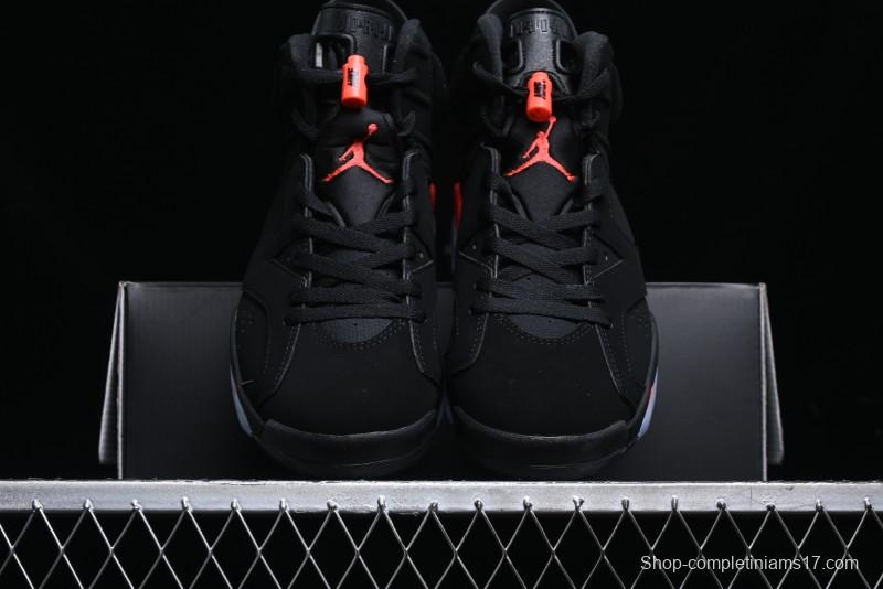 Nike Air Jordan 6 Retro Basketball Shoes with Infrared Design and 3M Reflective Details - 384664-060