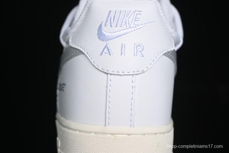 Nike Air Force 1 '07 Low Silver Hook Off-White Style Casual Sneakers - ZH0316-049