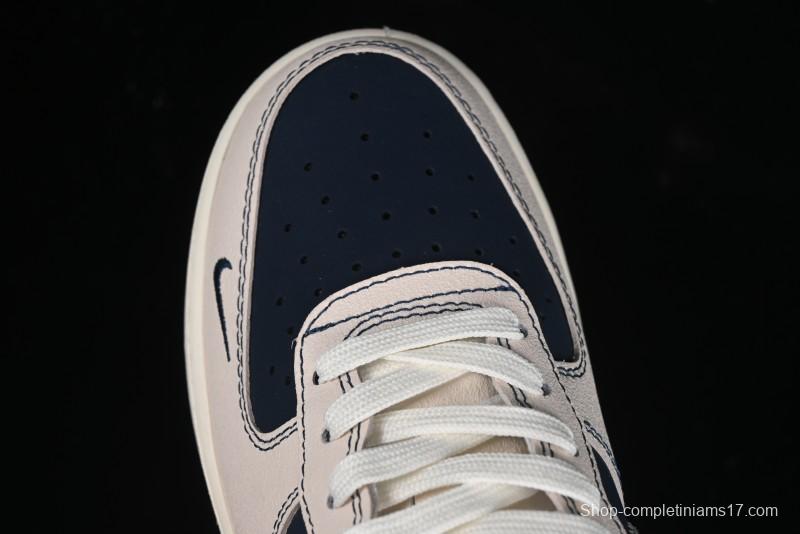 Nike Air Force 1 '07 Low Dior Collaboration - Light Blue Knit Swoosh Low-Top Casual Sneakers - KK1988-012