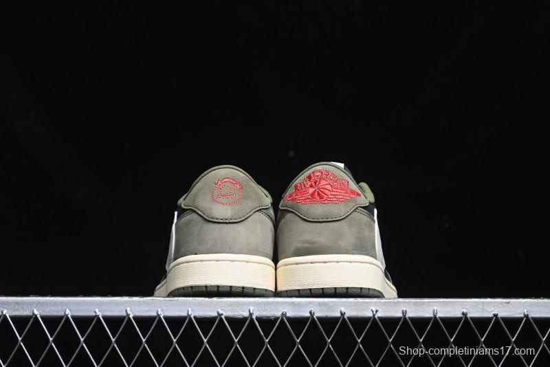 Nike Travis Scott x Air Jordan 1 Low OG AJ1 Collaboration Reverse Swoosh Sneakers - DM7866-002