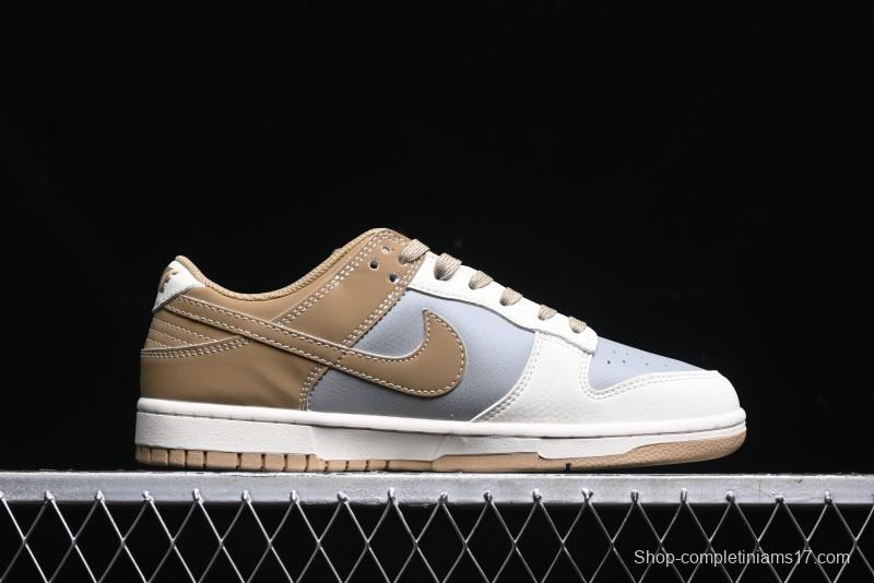 Nike SB Dunk Low BAPE Collaboration - Beige Grey Brown Anniversary Customized Low-Top Casual Sneakers - BB8969-006