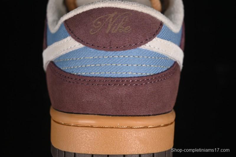 Nike Dunk Low Retro "Love & Peace" Casual Sneakers in Vintage Brown - HQ3459-212