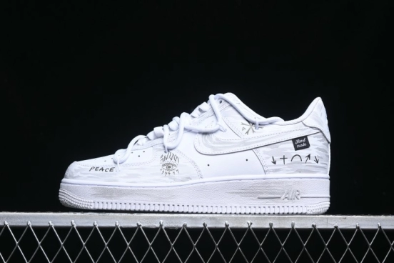 Nike Air Force 1 '07 Low Lace-Up Casual Sneakers with Full-Length Air Cushion - ZH0316-049