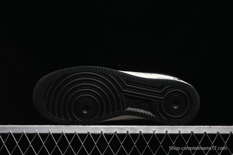 Nike Air Force 1 '07 Low Stussy Collaboration - Black Sail Metallic Silver - XZ3328-506