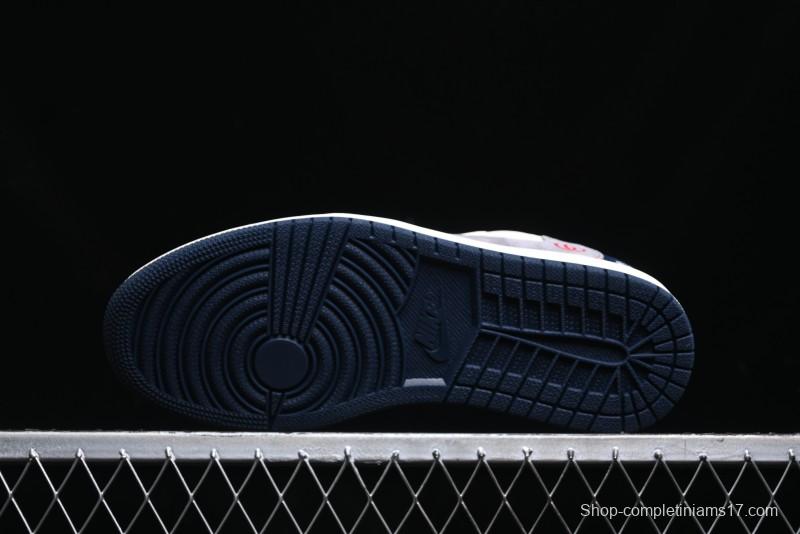 Nike Travis Scott x Fragment Design x Air Jordan 1 Low OG SP AJ1 Multi-Color Patchwork Low-Top Casual Sneakers - DM7866-039