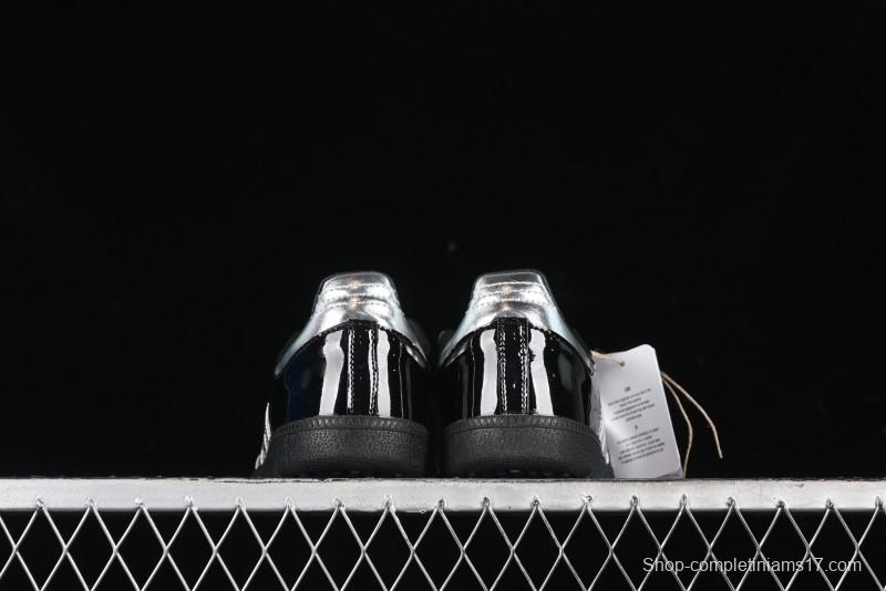 Adidas Samba Atmos IH3364 Patent Leather Black Silver Casual Sneakers